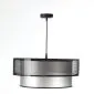 Lampa wisząca DOUBLE NET 40 srebrna w stylu loft | MIRAT.