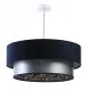 Lampa wisząca DOUBLE MIX 40 granatowa/srebrna nowoczesna do salonu | MIRAT.