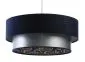 Lampa wisząca DOUBLE MIX 50 granatowa/srebrna w kształcie walca | MIRAT.