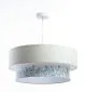 Lampa wisząca DOUBLE FLOWER 50 biała w kształcie walca | MIRAT.