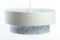 Lampa wisząca DOUBLE FLOWER 50 biała w kształcie walca | MIRAT.