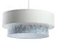 Lampa wisząca DOUBLE FLOWER 50 biała w kształcie walca | MIRAT.