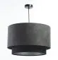 Lampa wisząca DOUBLE ZAMSZ 60 szara/czarna symetryczna na 1 żarówkę | MIRAT.