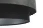 Lampa wisząca DOUBLE ZAMSZ 60 szara/czarna symetryczna na 1 żarówkę | MIRAT.