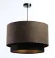 Lampa wisząca DOUBLE ZAMSZ 40 brązowa/czarna nowoczesna | MIRAT.