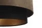 Lampa wisząca DOUBLE ZAMSZ 60 brązowa/czarna ręcznie robiona w kształcie walca | MIRAT.