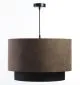 Lampa wisząca DOUBLE ZAMSZ 40 brązowa/czarna nowoczesna | MIRAT.