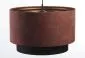 Lampa wisząca DOUBLE ZAMSZ 40 bordowa/czarna do salonu | MIRAT.