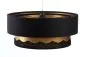 Lampa wisząca DOUBLE ELEGANT 60 czarna/złota na 1 żarówkę | MIRAT.