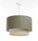 Lampa wisząca ERUTAN DOUBLE 40 zielona/kremowa w stylu boho I sklep meblowy MIRAT.
