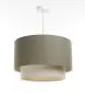 Lampa wisząca ERUTAN DOUBLE 50 zielona/kremowa na 1 żarówkę I sklep meblowy MIRAT.