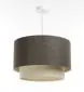 Lampa wisząca ERUTAN DOUBLE 50 szara/kremowa z podwójnym abażurem I sklep meblowy MIRAT.