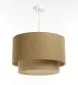 Lampa wisząca ERUTAN DOUBLE 50 żółta/beżowa z podwójnym abażurem I sklep meblowy MIRAT.