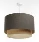 Lampa wisząca ERUTAN DOUBLE 50 szara/beżowa w kształcie walca I sklep meblowy MIRAT.