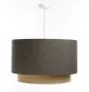 Lampa wisząca ERUTAN DOUBLE RATTAN 50 szara/beżowa z rattanową blendą I sklep meblowy MIRAT.