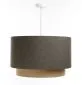 Lampa wisząca ERUTAN DOUBLE RATTAN 60 szara/beżowa do sypialni I sklep meblowy MIRAT.