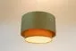 Lampa wisząca ERUTAN DOUBLE RATTAN 50 zielona/beżowa ręcznie robiona I sklep meblowy MIRAT.