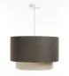 Lampa wisząca ERUTAN DOUBLE RATTAN 40 szara/kremowa w stylu boho I sklep meblowy MIRAT.