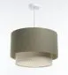 Lampa wisząca ERUTAN DOUBLE RATTAN 60 zielona/kremowa do salonu I sklep meblowy MIRAT.
