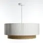 Lampa wisząca DUO LAMI LINE 40x16 biała/jutowa sufitowa I sklep meblowy MIRAT.