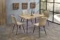 Stół LARSON 120x80 dąb naturalny na metalowych nogach | MIRAT. styl LOFT