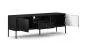Szafka RTV MAGGIORE 154 czarna mat loft I sklep meblowy MIRAT. styl GLAMOUR, LOFT, RYFLOWANY kolekcja MAGGIORE