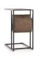 Stolik kawowy COMPACT 47x33 dąb/czarny z miejscem na gazety i książki | MIRAT. styl LOFT