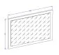 Lustro do przedpokoju CROSS 40x60cm białe prostokątne I sklep meblowy MIRAT. kolekcja HV-CROSS