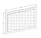 Lustro do przedpokoju CROSS 40x60cm zielone laminowane I sklep meblowy MIRAT. kolekcja HV-CROSS