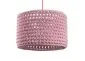 Lampa wisząca COTTON 25 różowa z ręcznie dzierganym abażurem | MIRAT.