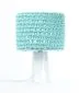 Lampa stołowa COTTON WOOD turkusowa ręcznie robiona | MIRAT.