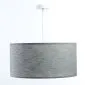 Lampa wisząca NATURAL GREY 40 szara walec tkanina | MIRAT.