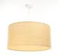 Lampa wisząca NATURAL RATTAN 50 beżowa walec tkanina | MIRAT.
