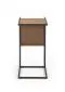 Stolik kawowy COMPACT 47x33 dąb/czarny z miejscem na gazety i książki | MIRAT. styl LOFT