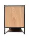 Stolik kawowy COMPACT 47x33 dąb/czarny z miejscem na gazety i książki | MIRAT. styl LOFT