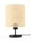 Lampa stołowa BOHO MIDI BLACK rattan naturalny do sypialni | MIRAT. w stylu kolekcja