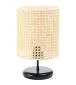 Lampa stołowa BOHO MIDI BLACK rattan naturalny do sypialni | MIRAT. w stylu kolekcja
