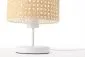 Lampa stołowa BOHO MIDI WHITE rattan naturalny na metalowej nodze | MIRAT. w stylu kolekcja