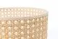 Lampa stołowa BOHO MIDI WHITE rattan naturalny na metalowej nodze | MIRAT. w stylu kolekcja