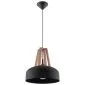 Lampa wisząca CASCO czarna/naturalne drewno | sklep MIRAT kolekcja casco