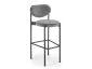 Hoker niski H-108 VELVET szary w stylu loft I sklep MIRAT. styl LOFT