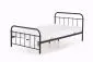 Łóżko LINDA 120x200 czarne metalowe dwuosobowe | MIRAT. styl LOFT