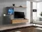 Meblościanka SWITCH XV wisząca z podświetleniem LED | MIRAT. w stylu kolekcja SWITCH