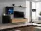 Meblościanka SWITCH XV wisząca z podświetleniem LED | MIRAT. w stylu kolekcja SWITCH