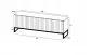 Szafka RTV TAL 150 granatowa mat MEBLE LINDNER | MIRAT. w stylu GLAMOUR, LOFT kolekcja TAL
