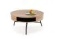 Stolik kawowy CAMILA 80x80 dąb/czarna do salonu w stylu industrialnym | MIRAT. styl LOFT