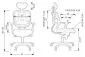 Fotel biurowy HN-5018 szary z mechanizmem synchronicznym | MIRAT. w stylu kolekcja