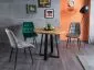 Dębowy stół okrągły w stylu loft do jadalni VASCO