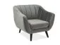 Fotel ELITE 1 VELVET szary w styl glamour | MIRAT. w stylu GLAMOUR kolekcja ELITE