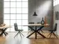 Drewniany stół z metalową podstawą w stylu loft CROSS